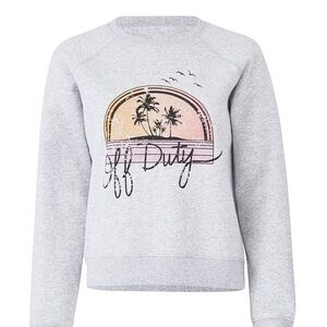 Rebecca Minkoff Gray 'Off Duty' Graphic Sweatshirt size S NWT